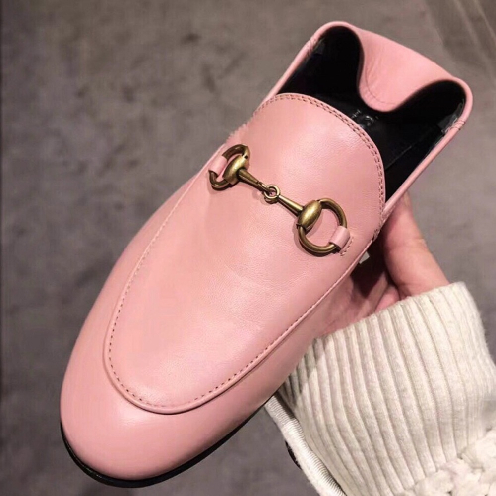 Gucci convertible Pink Brixton Leather loafers Size 37 - Picture 8 of 9